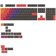 Glorious GPBT Gradient Keycaps, ANSI Layout (US), PBT, Dye-Sub - Celestial Fire image number null