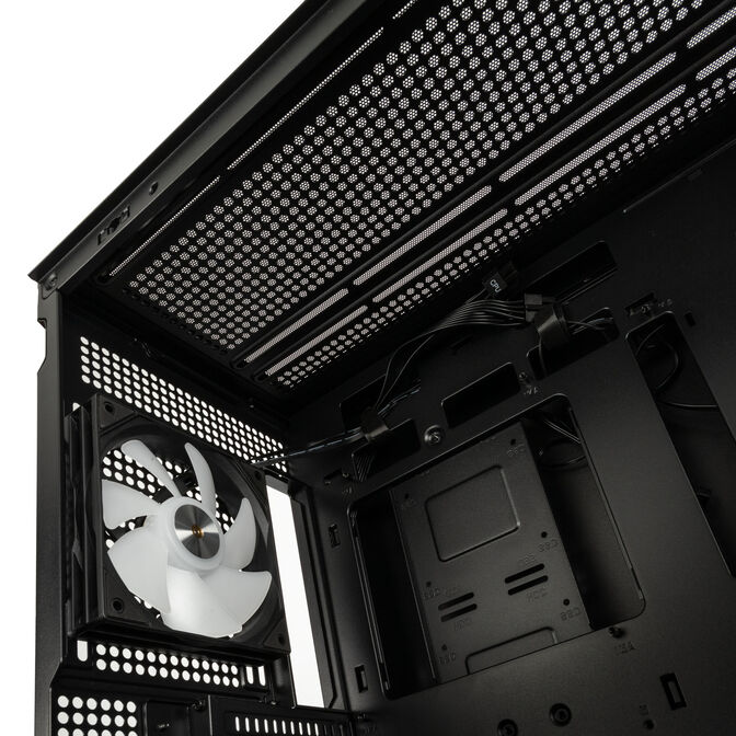 GSI SmartAssembly ARGB Mesh PC case, Mid Tower, E-ATX, RGB, Tempered Glass - black, 850W Gold power supply image number 9