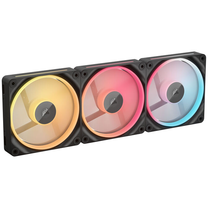 Corsair iCUE Link LX120-R RGB Fan, PWM - 3-Pack, 120mm, black image number 2