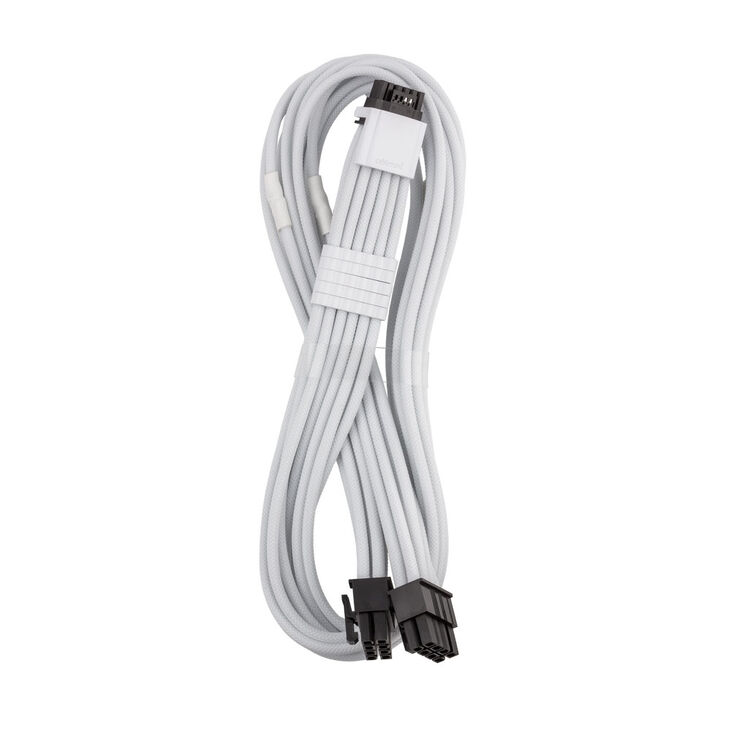 CableMod C-Series Pro ModMesh 12V-2x6 Cable, Sleeved, 16-Pin to 2x 8-Pin, for Corsair Type 4 and 3 PSUs - white, 60cm image number 0