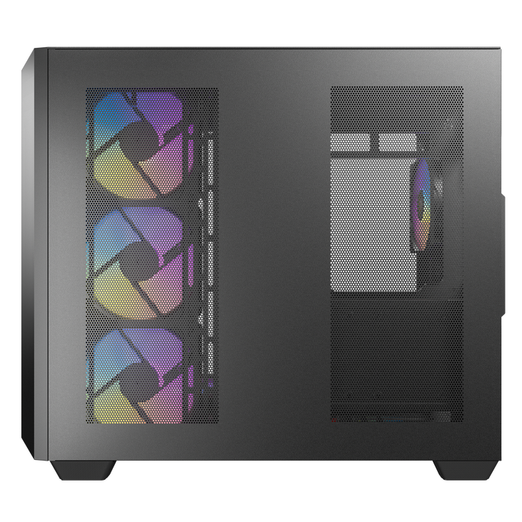 Antec C5 Computer Case, Mid-Tower, ATX, RGB, Tempered Glass - black image number 5