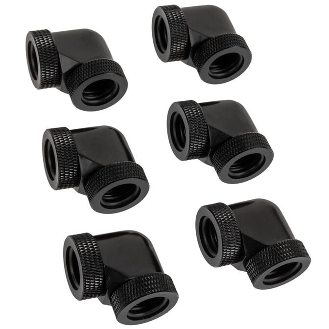 Raijintek Pelias D160906, 16mm, 90-degree Adapter - 6-pack, black image number 0