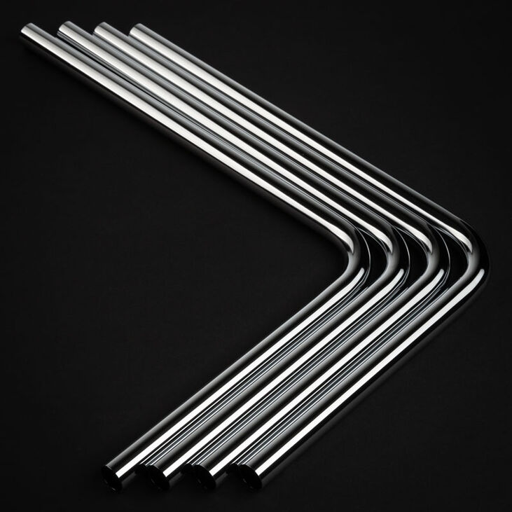 Bitspower Brass Hardtube 16mm OD, 220x300mm, 90 degrees - 4-pack, silver image number 1