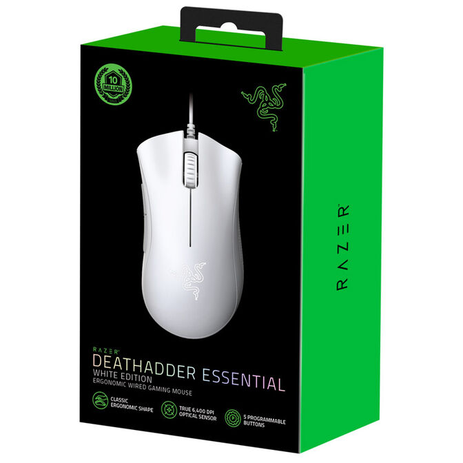 Razer DeathAdder Essential Gaming Maus, kabelgebunden - wei&szlig; image number 2