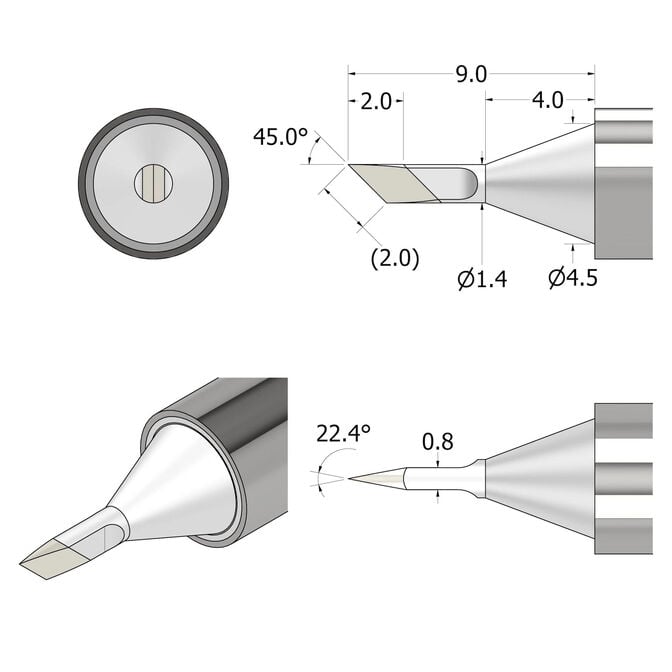 iFixit FixHub L&ouml;tspitze messerf&ouml;rmig - 1,4 mm image number 2