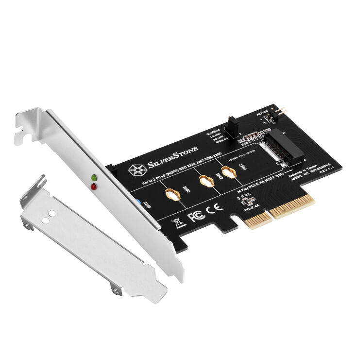 Silverstone SST-ECM21-E M.2 adapter card, PCIe 4.0, 1x M-Key - Low Profile image number 3