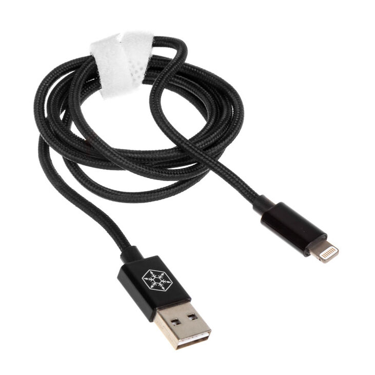 SilverStone CPU03 USB-Ladekabel Lightning, schwarz - 100cm image number 1