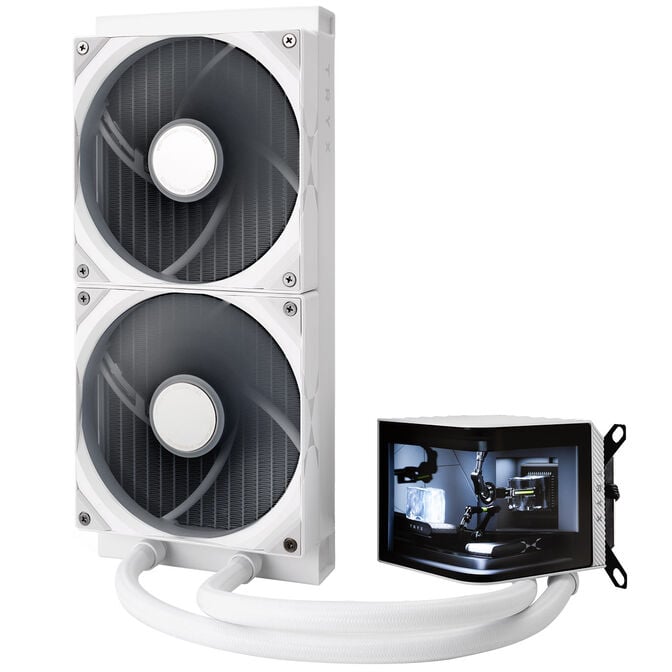 TRYX PANORAMA 280 Komplett-Wasserk&uuml;hlung, 3D-AMOLED-Display - 280mm, wei&szlig; image number 2