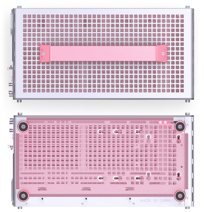 Jonsplus Z20 Micro-ATX Geh&auml;use, mit Tragegriff - wei&szlig;/pink image number 7