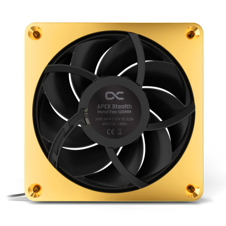Alphacool Apex Stealth Metall Lüfter 120 mm, 2.000 U/min - gold image number 2