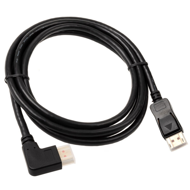 InLine 8K (UHD-2) DisplayPort Kabel, rechts gewinkelt, schwarz - 2m image number 1