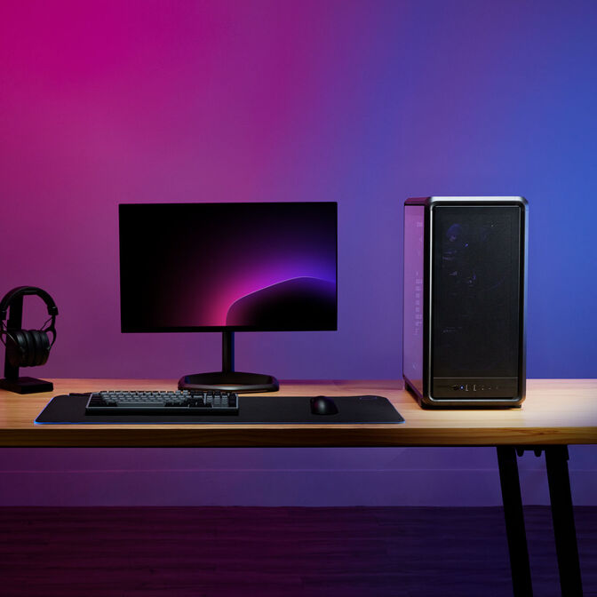 Cooler Master MasterFrame 500 Mesh ARGB PC Case, Mid-Tower, E-ATX, Tempered Glass - Black image number 7