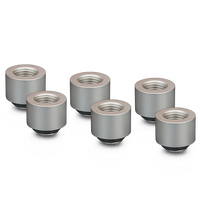 Thermal Grizzly DeltaMate Extender Fitting - MF14, matt nickel, 6er-Pack