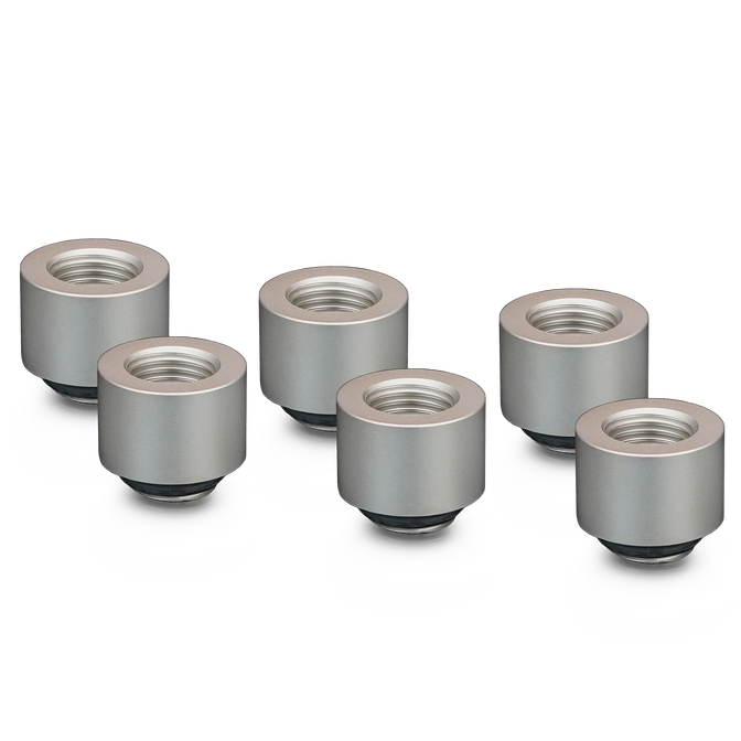 Thermal Grizzly DeltaMate Extender Fitting - MF14, matt nickel, pack of 6 image number 0