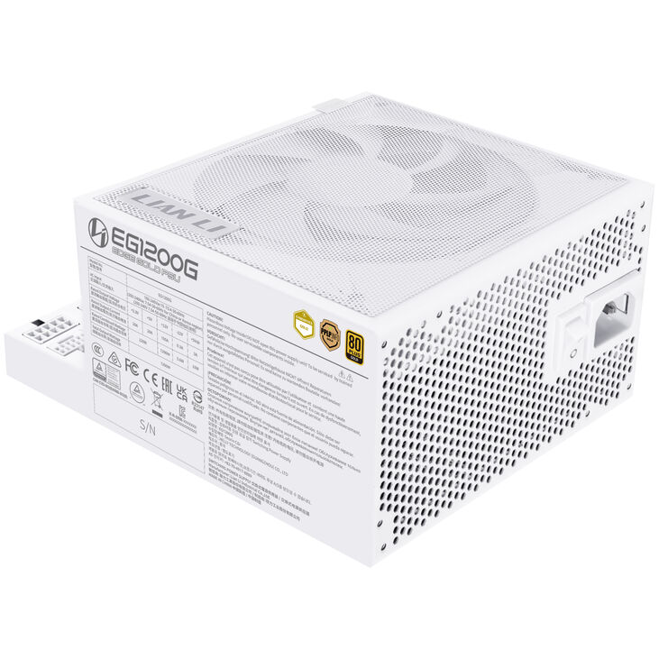 Lian Li EDGE GOLD 1200 80 PLUS Gold power supply, PCIe 5.1, ATX 3.1 - 1,200 watts, white, including USB hub image number 3