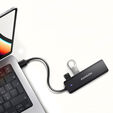 AXAGON HUE-C1A Superspeed USB-A Travel Hub, 4x USB 3.0 - 20cm, schwarz image number null