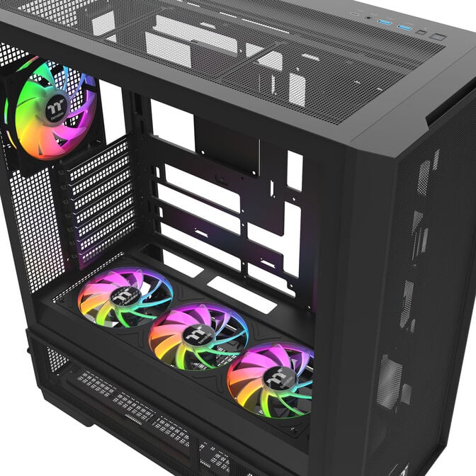 Thermaltake S380 TG ARGB PC-Geh&auml;use, Midi-Tower, ATX, Tempered Glass - inklusive 4x 120-mm-L&uuml;fter, schwarz image number 15