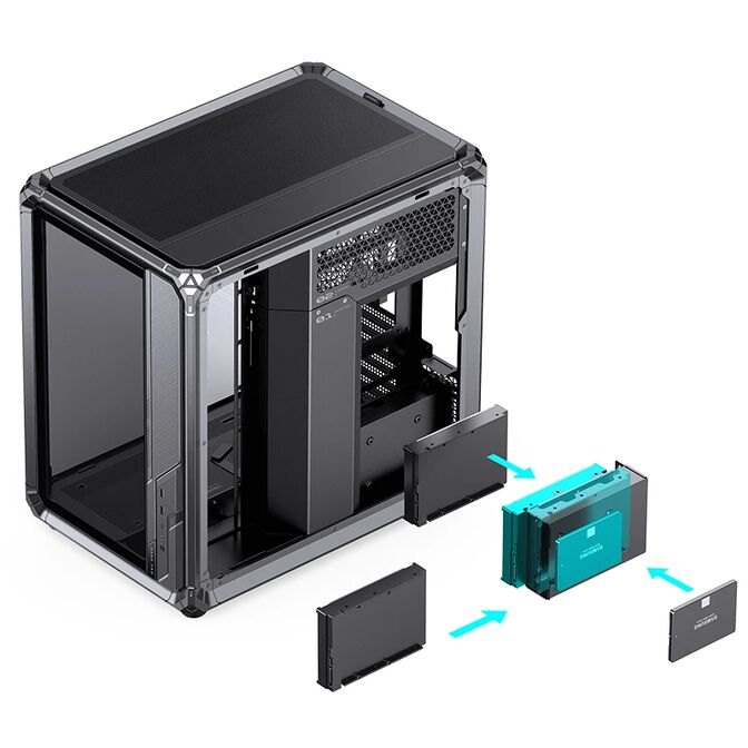 Jonsbo X400 Pro PC-Geh&auml;use, Midi-Tower, ATX, Tempered Glass - grau image number 8