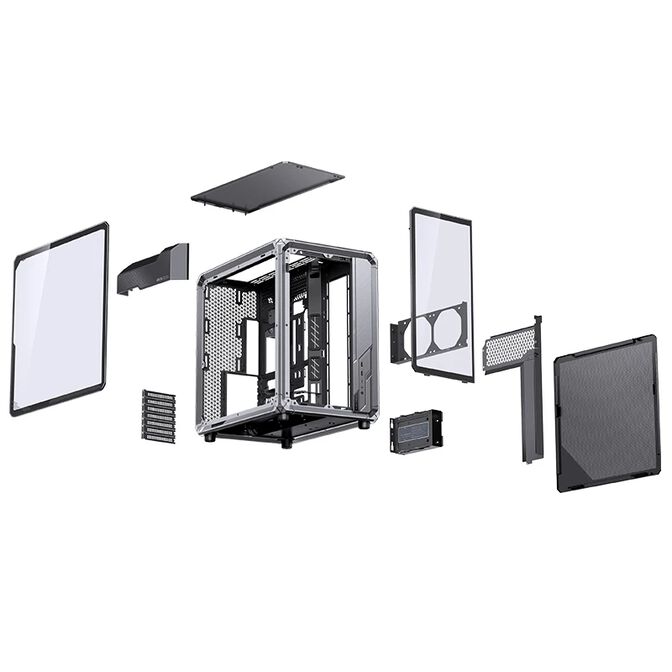 Jonsbo X400 Pro PC-Geh&auml;use, Midi-Tower, ATX, Tempered Glass - grau image number 9
