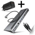 AXAGON 11-in-1 Hub with USB-C cable and power adapter image number null