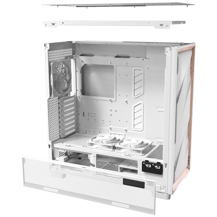 Antec Flux Pro PC Case, full tower, E-ATX, tempered glass – white image number 20