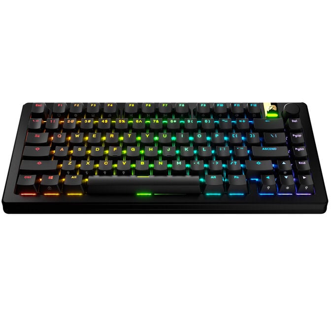 Glorious GPBT Backlit Keycaps, ANSI Layout (US), PBT, Dye-Sub - Black image number 1