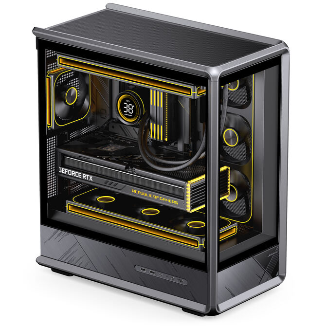 Jonsbo D401 PC-Geh&auml;use, Midi-Tower, ATX, Tempered Glass - schwarz image number 4