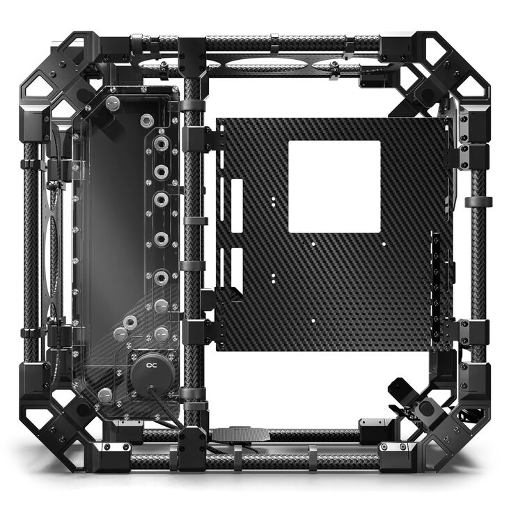 Alphacool Apex Pro Skeleton Case, Mid Tower, ATX, Distro Plate - Carbon/black image number 4