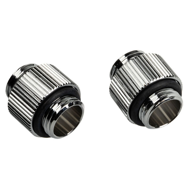 Bitspower Touchaqua Adapter straight G1/4 inch female to G1/4 inch female - 2 pack, silver image number 0