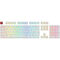 Glorious Aura Keycaps - 105 Keycaps, ANSI, US-Layout, wei&szlig;