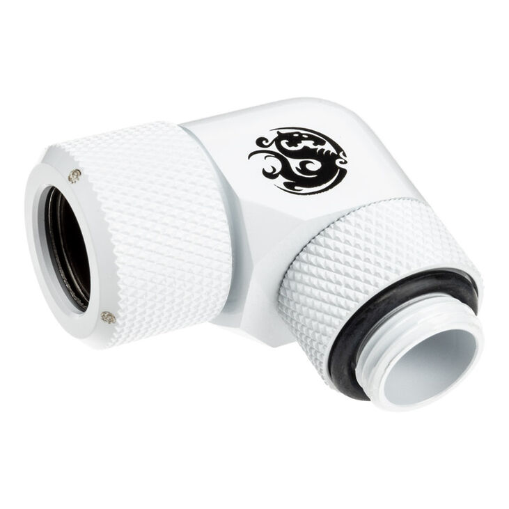 Bitspower Advanced Multi-Link Adapter Connection 90 Degrees G1/4 Inch Male Thread to 12mm OD Hard Tube - Rotatable. image number 1
