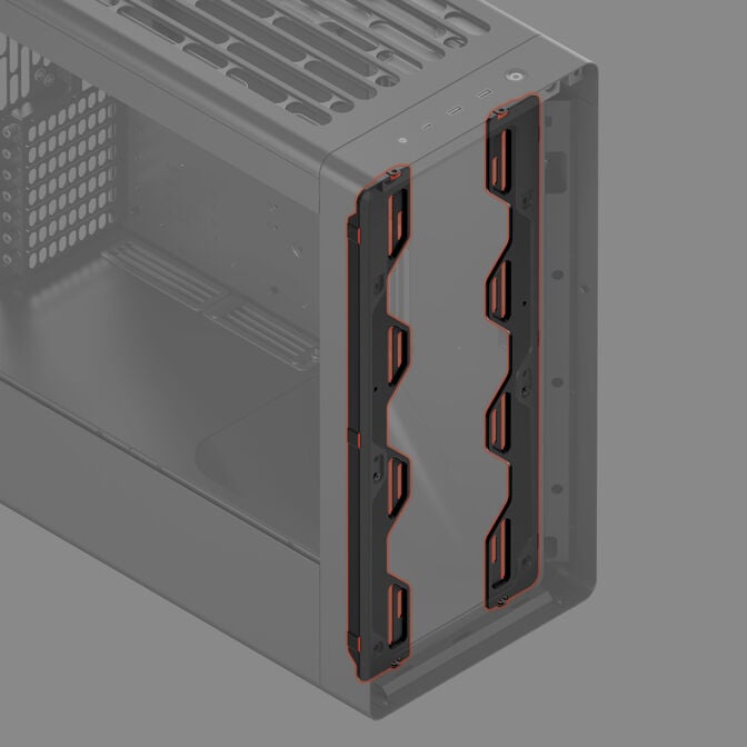 HAVN BF 360 L&uuml;fterhalterung f&uuml;r die Front - schwarz image number 1