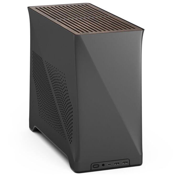 Fractal Design Era 2 Mini-ITX Case, Walnut Wood Panel &ndash; Grey image number 0
