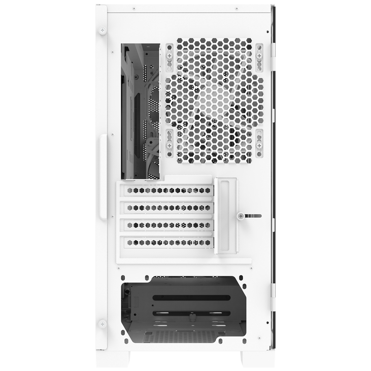 Montech AIR 100 LITE PC Case, Mid Tower, Micro-ATX, Tempered Glass - white image number 4