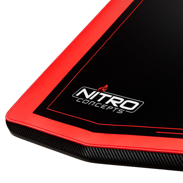 Nitro Concepts Gaming Desk D16M Carbon Red 1600x800 image number 8