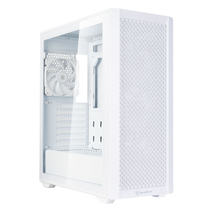 SilverStone FARA 515XR PC case, Mid Tower, ATX, RGB, Tempered Glass - white image number 1