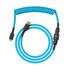 Glorious GMMK Coiled Cable Electric Blue, Spiralkabel, USB-C/USB-A - hellblau/schwarz image number null