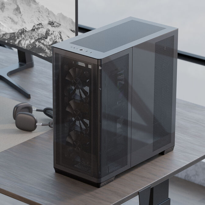 APNX Creator C1-R PC-Geh&auml;use, Midi-Tower, ATX, Tempered Glass - schwarz image number 5