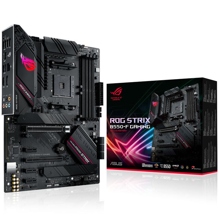 ASUS ROG STRIX B550-F Gaming Mainboard, Sockel AM4, AMD B550, ATX, DDR4 image number 0