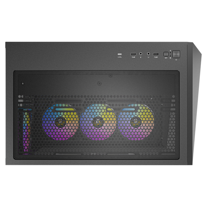 Antec C5 Computer Case, Mid-Tower, ATX, RGB, Tempered Glass - black image number 10