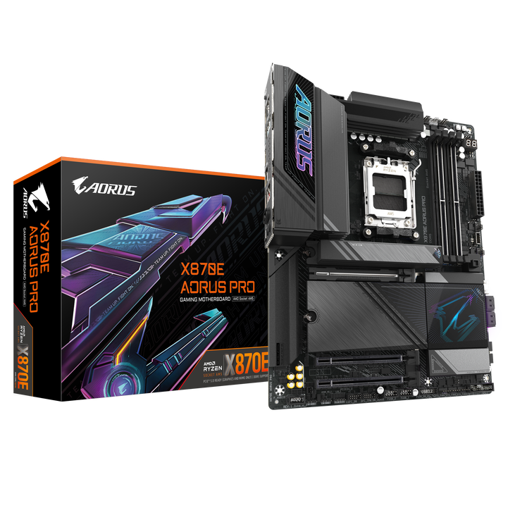 Gigabyte X870E AORUS Pro Mainboard, Sockel AM5, AMD X870E, ATX, DDR5 image number 0