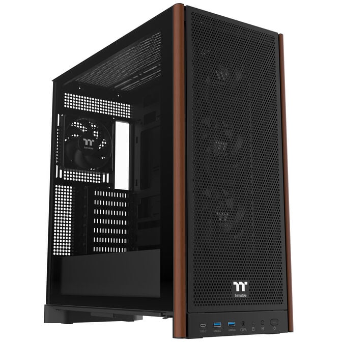Thermaltake S370 WS PC Case, Mid-Tower, E-ATX, Tempered Glass - black image number 0