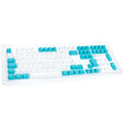 Ducky Keycap Set, PBT, ISO (DE) - wei&szlig;/blau image number null