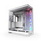 NZXT H9 Flow RGB PC Case, Mid-Tower, E-ATX, Tempered Glass - White