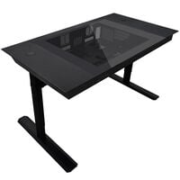 Lian Li DK07 desk chassis, dual-system capable, 2x E-ATX, height adjustable - black