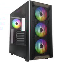 Montech XR Wood PC-Gehäuse, Midi-Tower, ATX, ARGB, Tempered Glass - schwarz