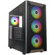 Montech XR Wood PC-Gehäuse, Midi-Tower, ATX, ARGB, Tempered Glass - schwarz