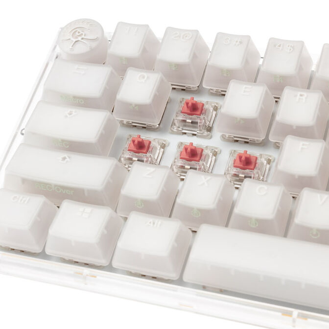 Ducky One 3 Aura White Mini Gaming Tastatur, RGB LED - MX-Silent-Red (US) image number 4