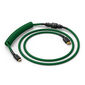 Glorious GMMK Coiled Cable Forest Green, Spiral Keyboard Cable, USB-C/USB-A – Dark Green/Black
