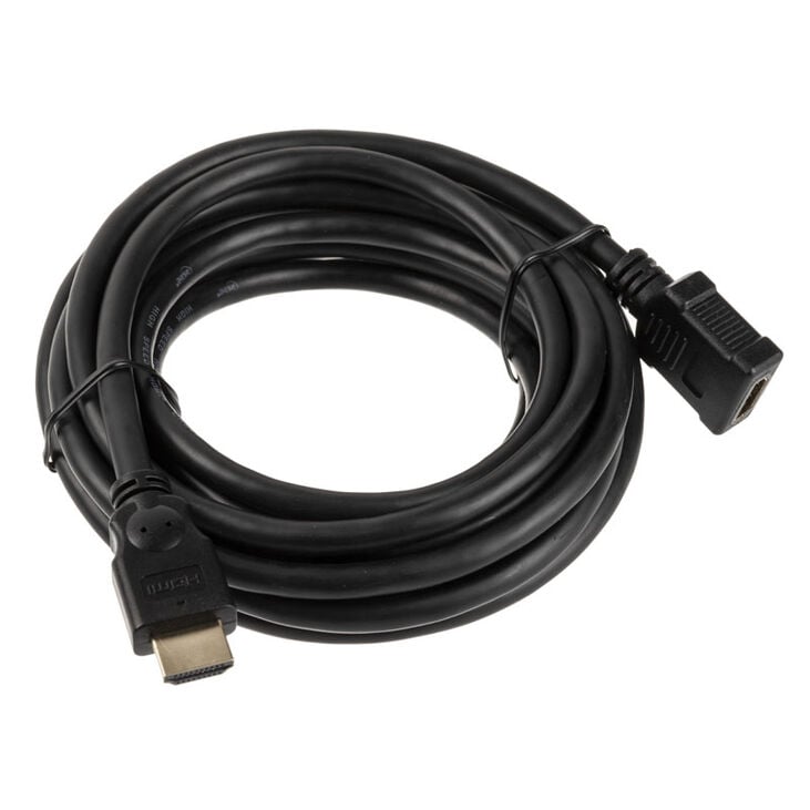 InLine HDMI Verlängerung Stecker / Buchse, schwarz - 5m image number 1